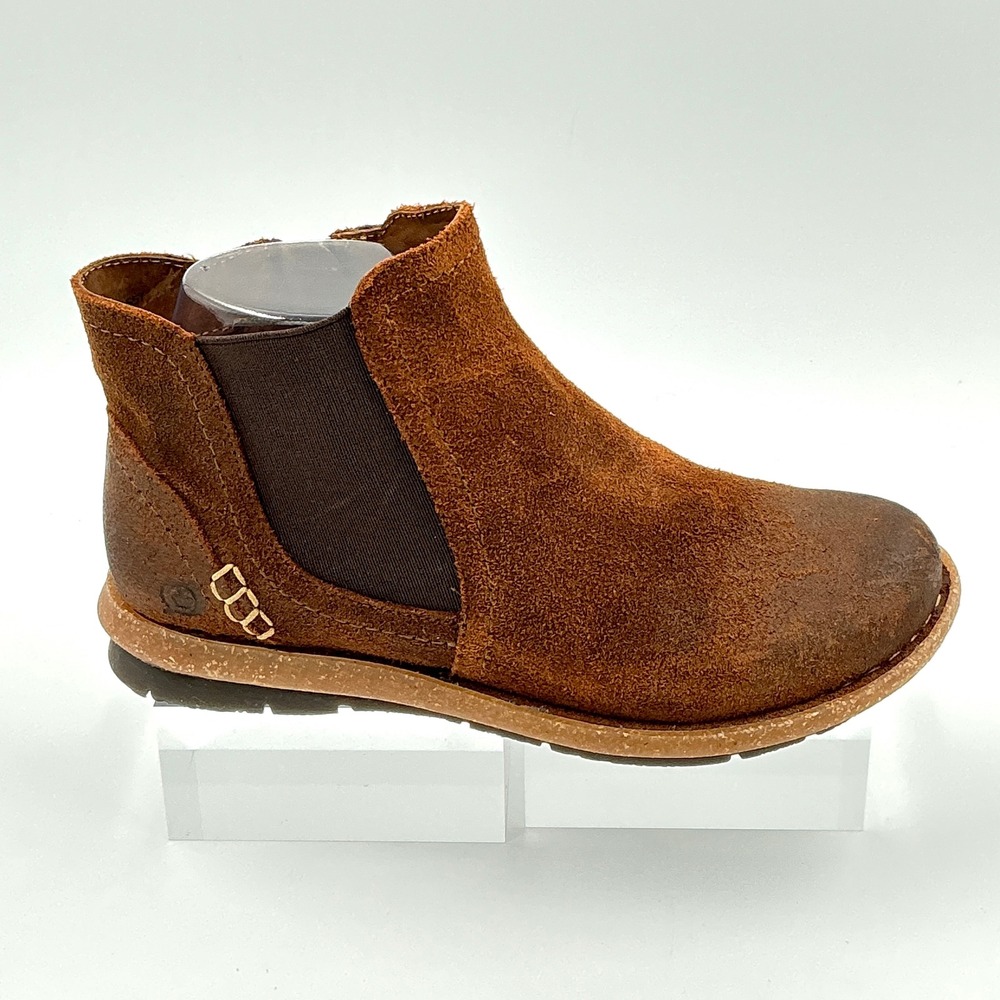 Born Size 6 Ankle Boot Rust Suede Zipper Chelsea NEW Cove Women MSRP $125